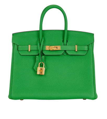 Hermes Birkin 25 Bamboo In Togo Leather, front view